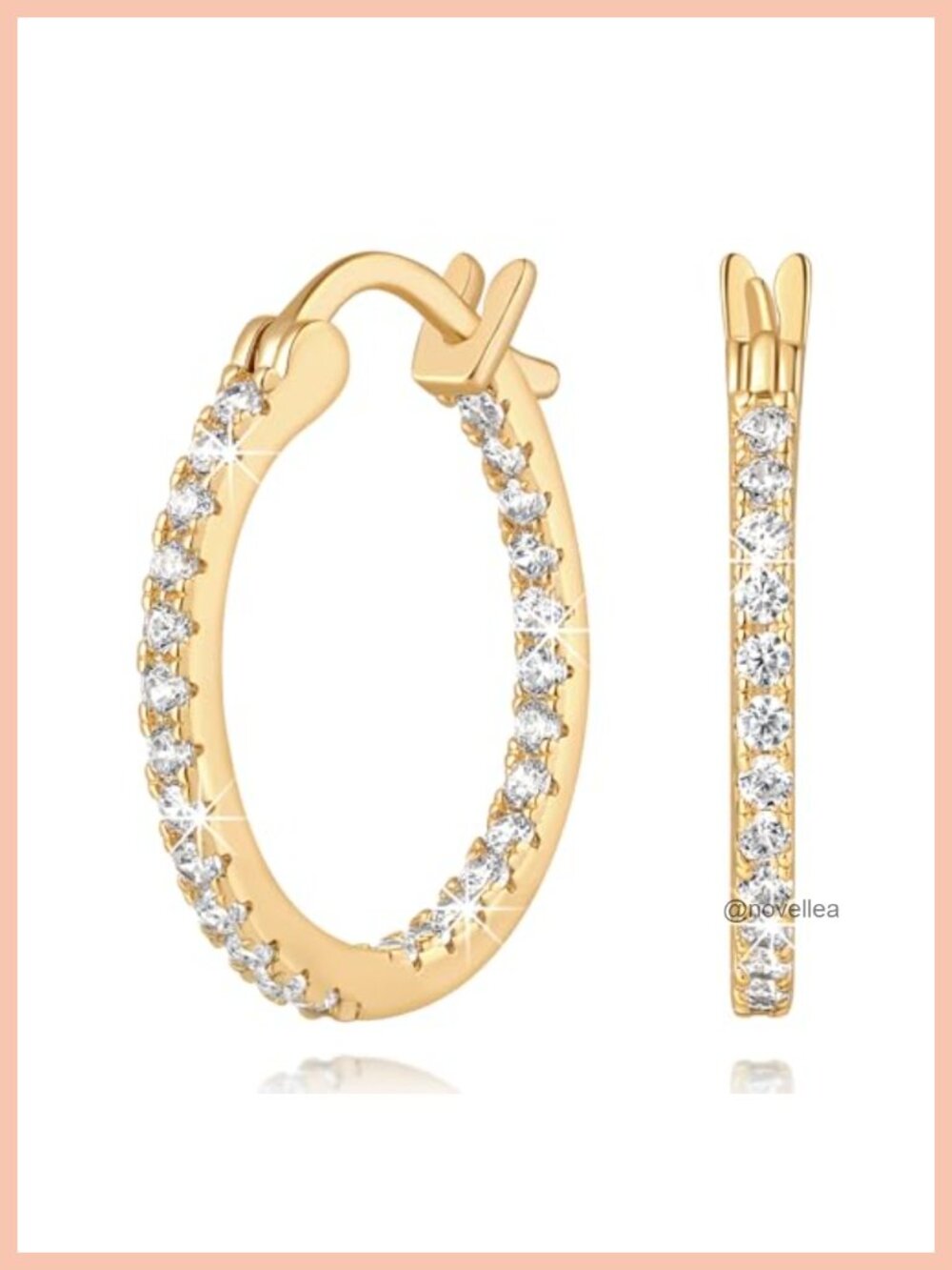 14K Gold Plated Hoop Earrings for Women